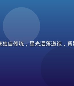 师兄啊师兄感动名场面，师兄在夜晚独自修炼，星光洒落道袍，背影孤独却坚定，修仙情缘治愈系画面